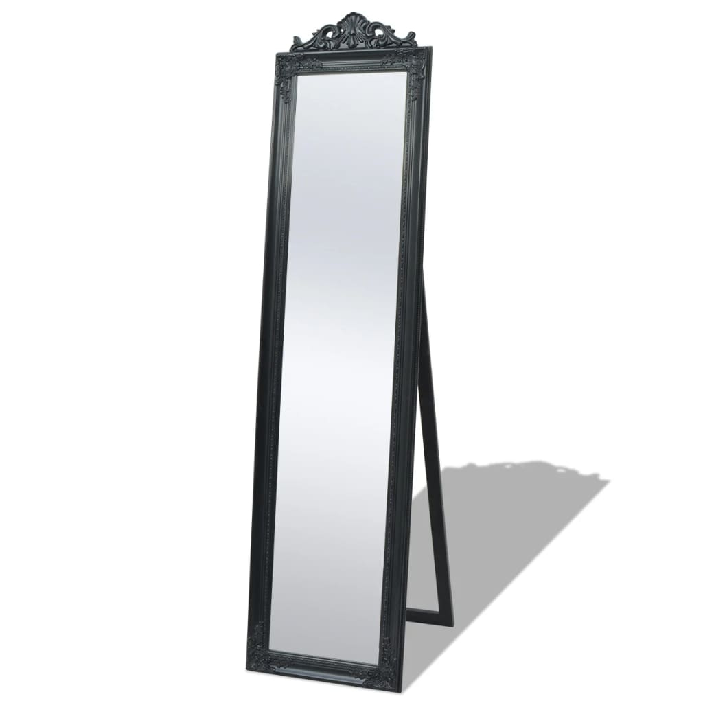 vidaXL espejo de pie estilo barroco negro 160x40 cm