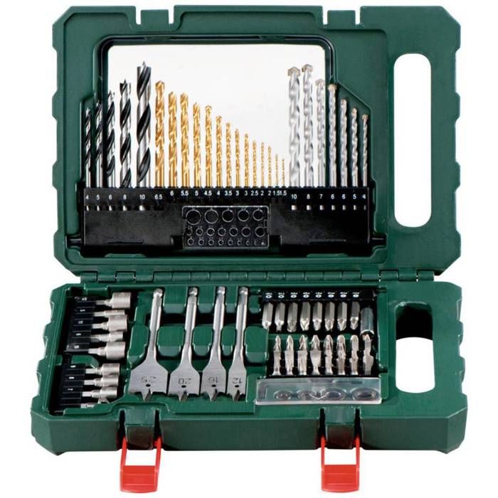 Juego de accesorios metabo - 86 piezas - 14 brocas para metal hss-tin