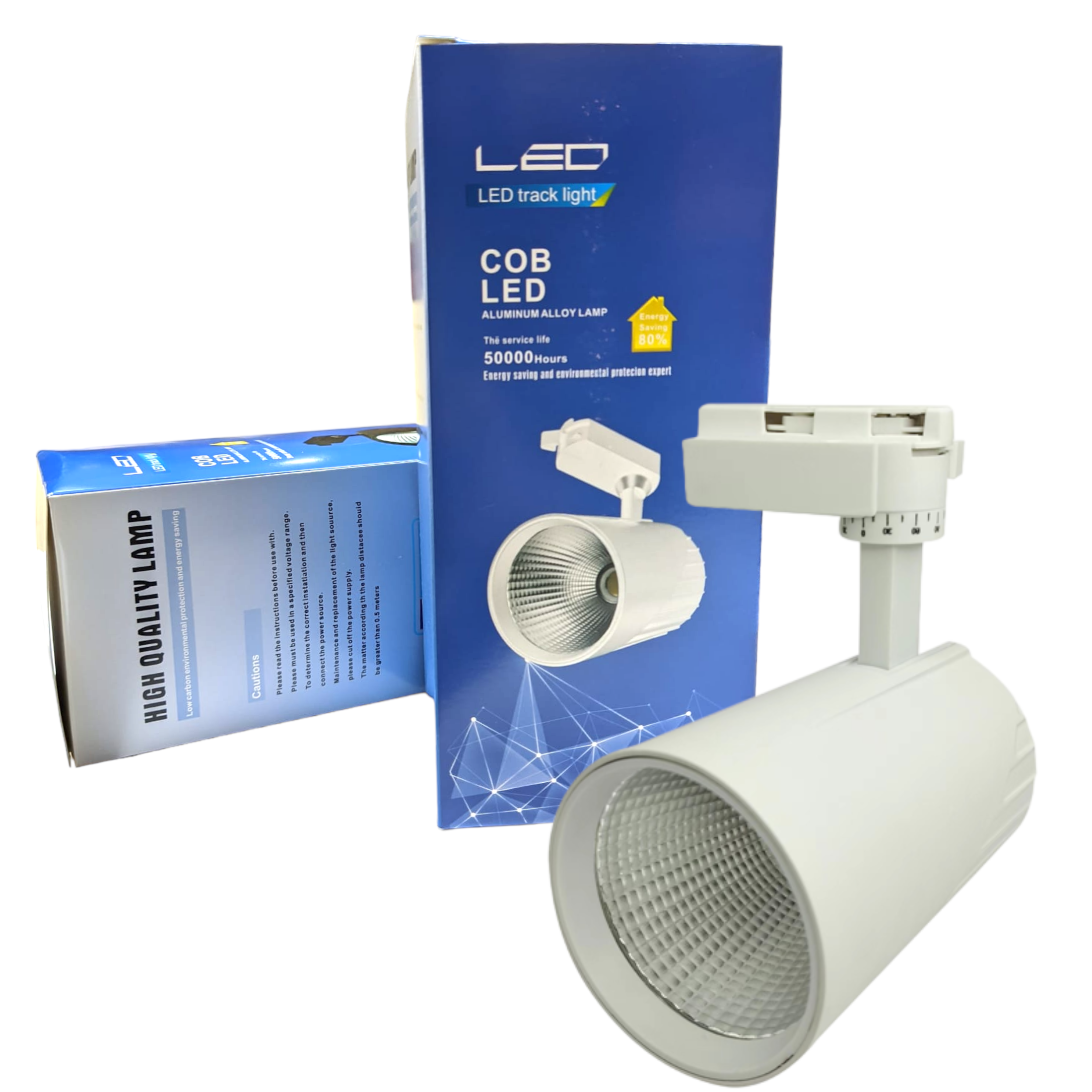 Foco LED carril 30w, blanco 3000k, 3000lm, monofásico, color blanco