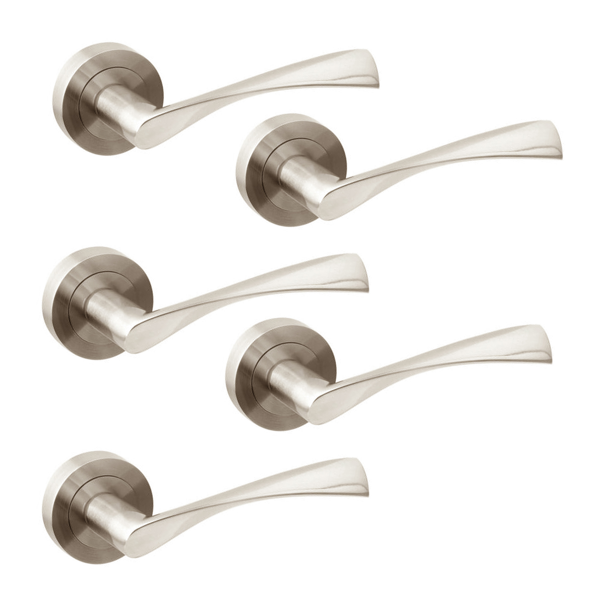 Manivelas de aluminio twist con roseta d.50 mm para puertas de