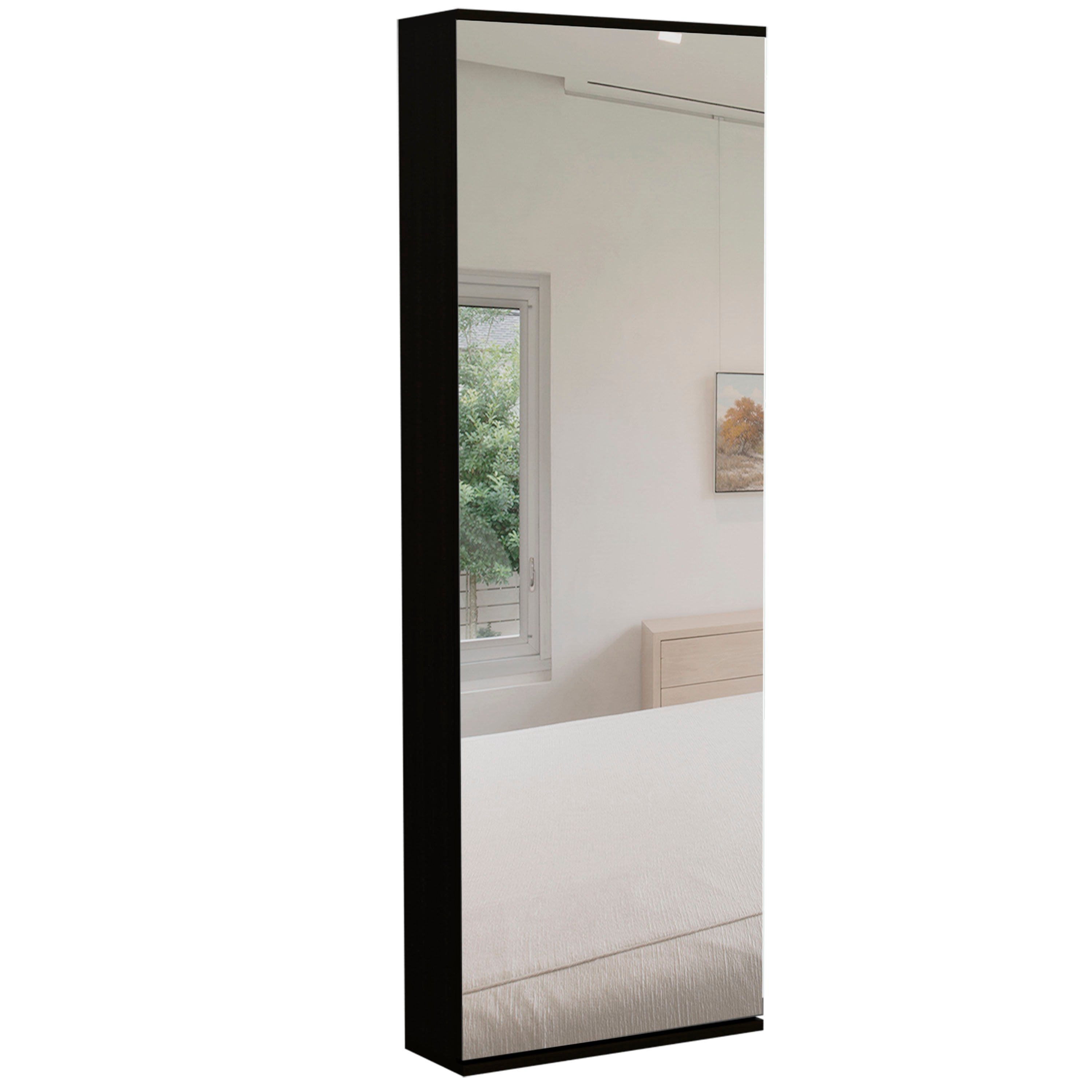Zapatero leto montable en pared con espejo