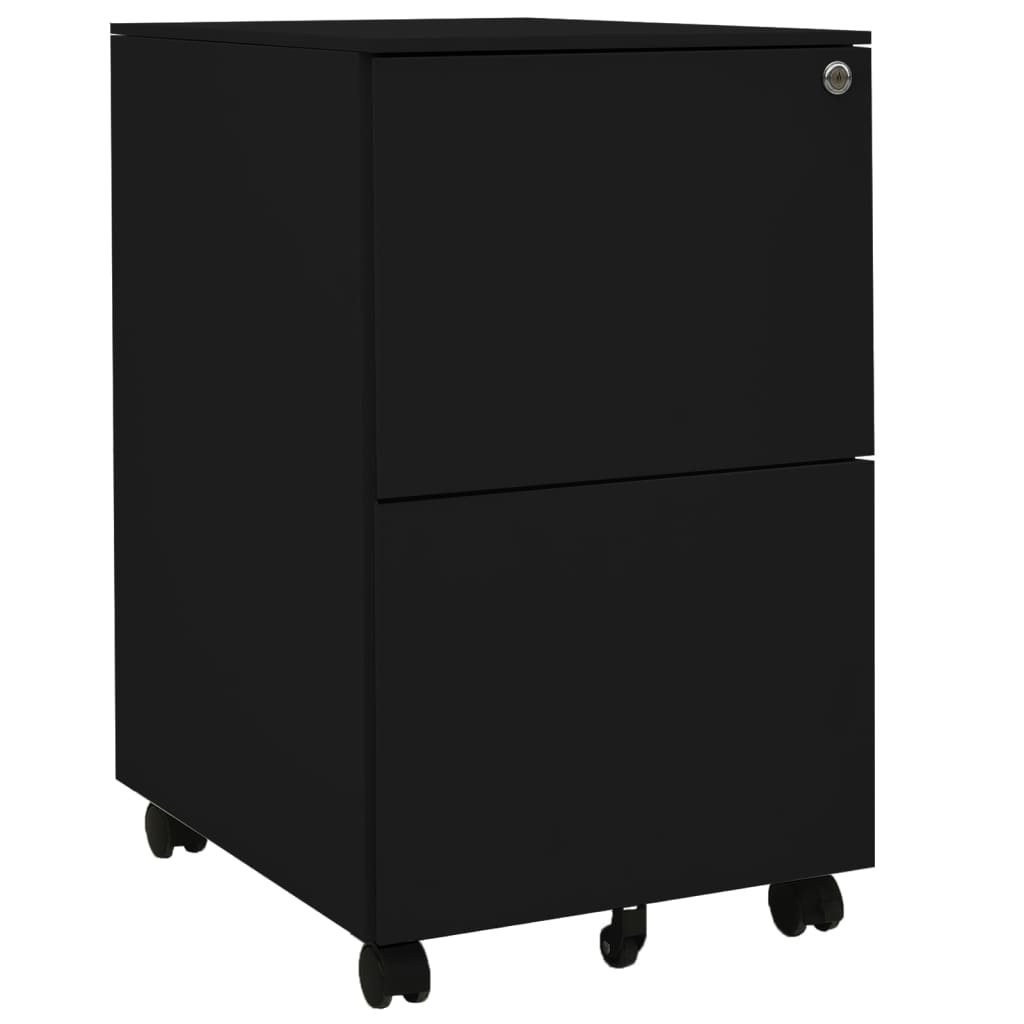 vidaXL armario archivador acero negro 39x45x67 cm