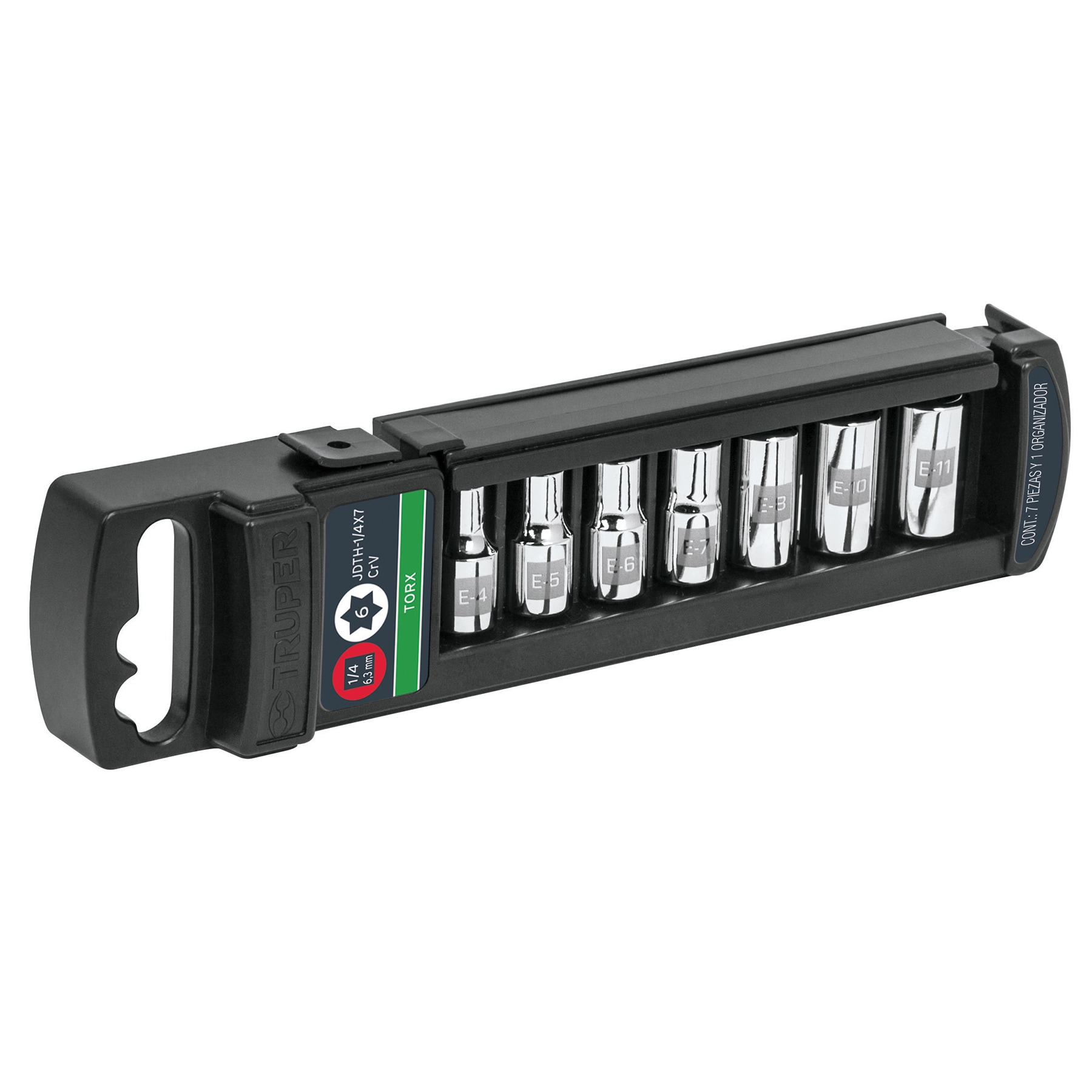 Juego llaves de vaso torx 1/4" - 7 piezas