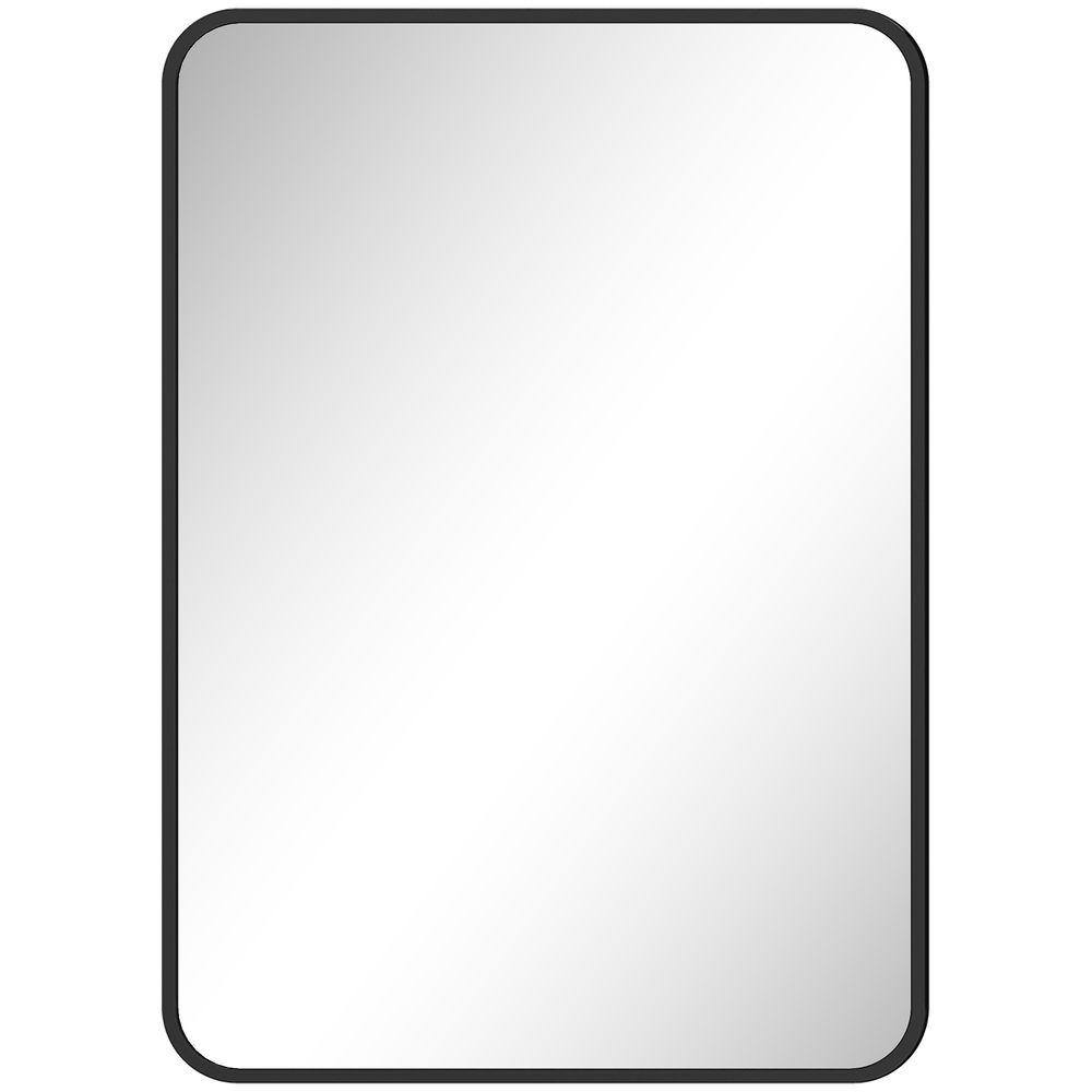 Espejo de baño 50x2.5x70 cm vidrio, metal Homcom, hogar - baño