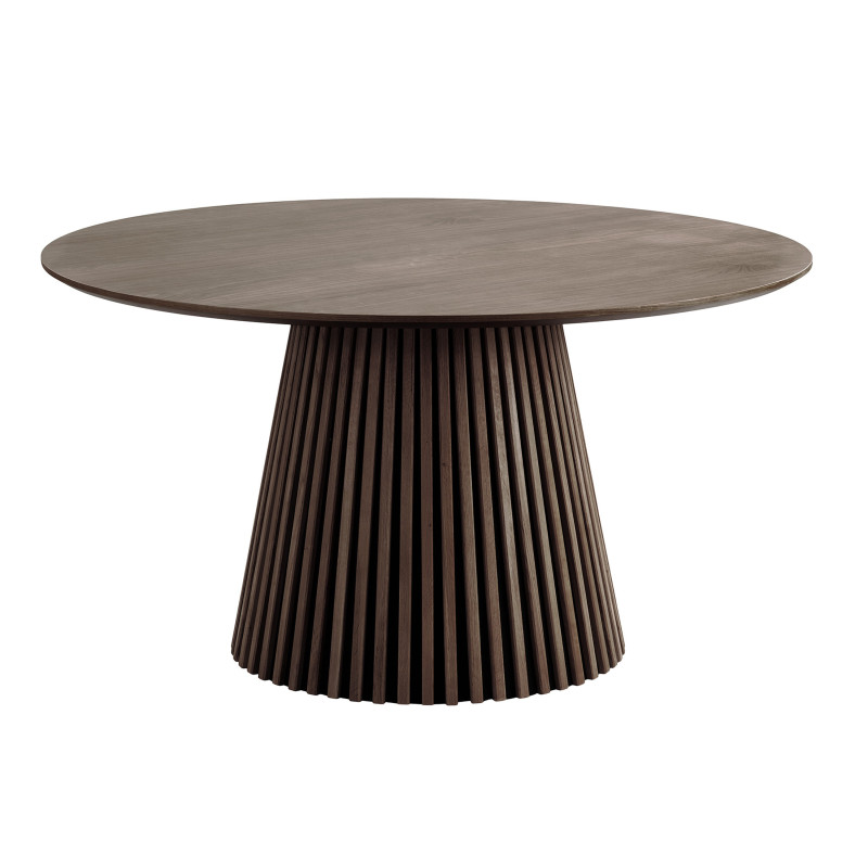 Kairn-mesa de comedor redonda para 4/6 personas ø140cm roble ahumado