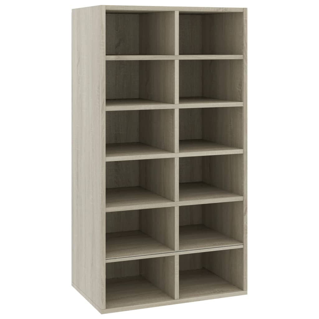 vidaXL zapatero de madera contrachapada sonoma 54x34x100,5 cm