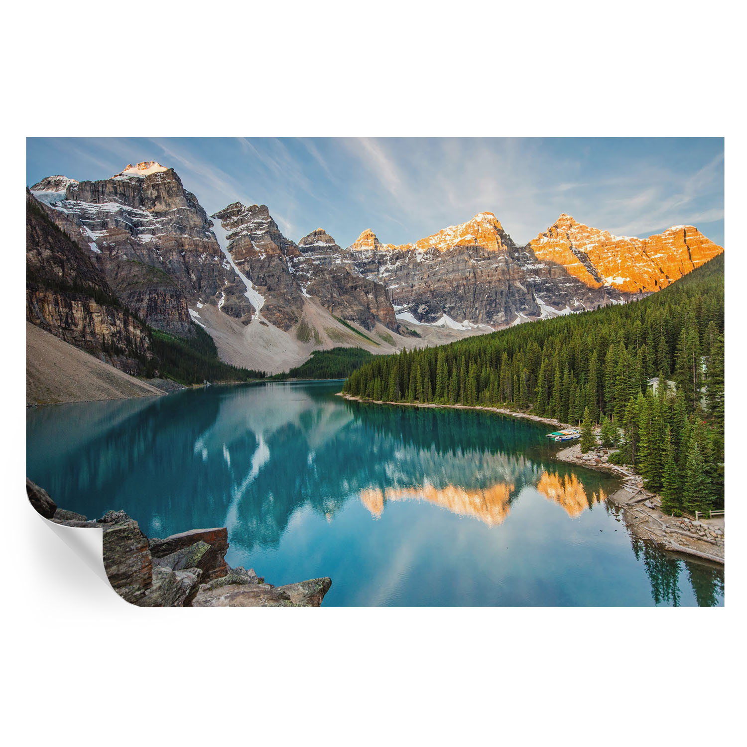 Papel pintado autoadhesivo reflejo de la montaña 104x152 tulup