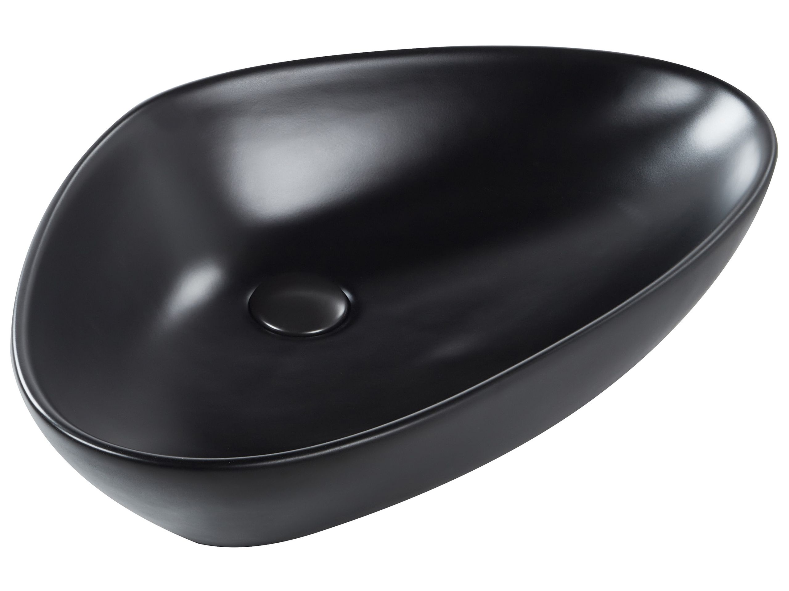 Lavabo sobre encimera tirig 60 x 39 cm cerámica negro