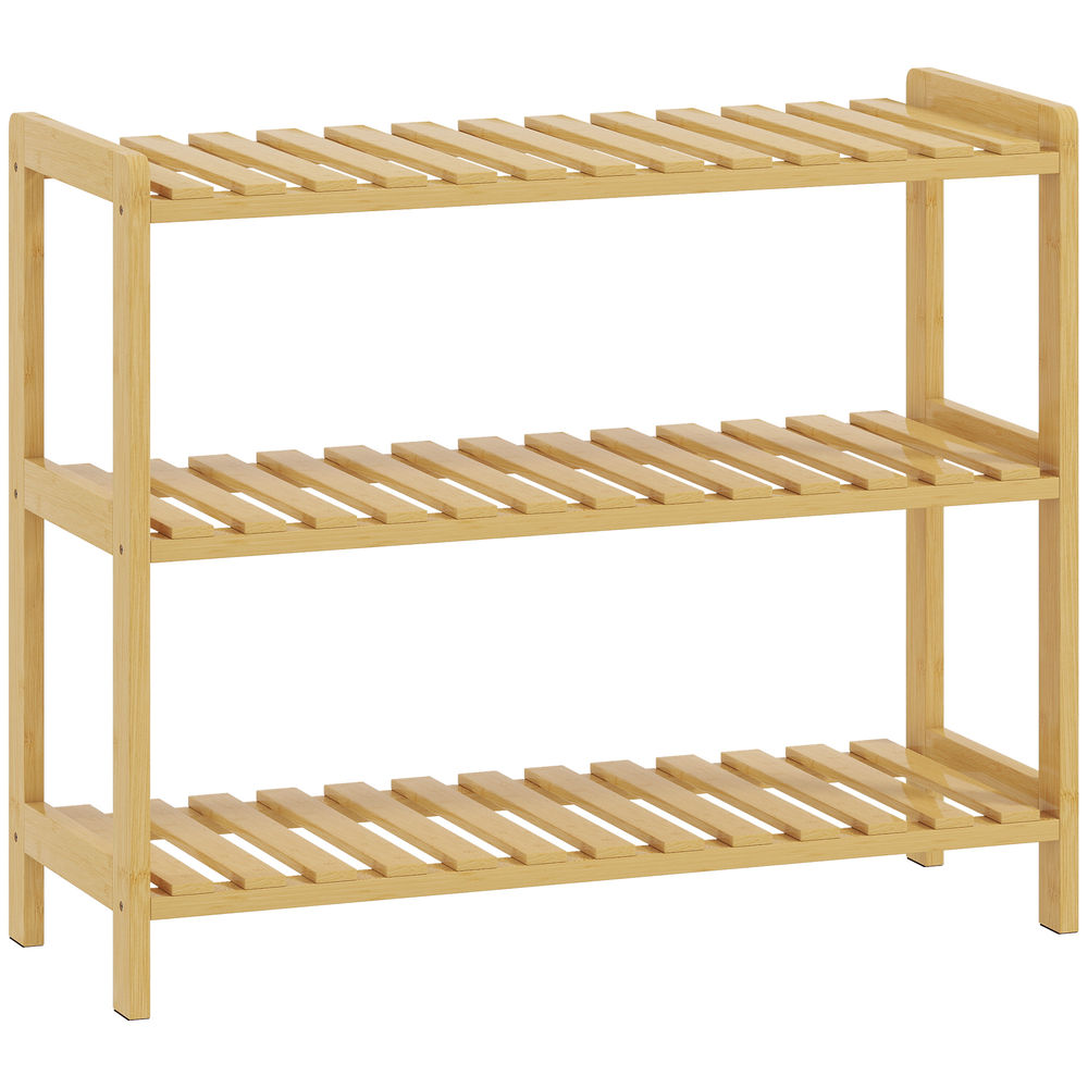 Estantería de zapato 70x26x57.5 cm bambú color marrón Homcom
