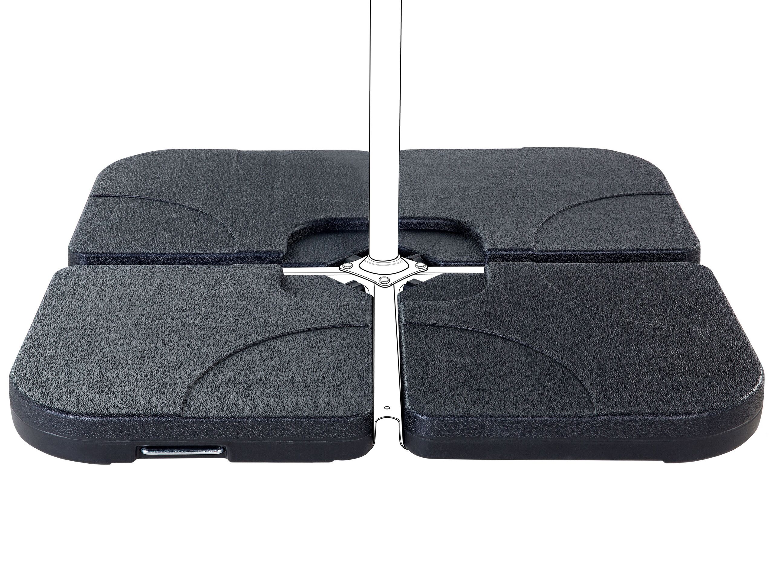 Base para sombrilla caria cuadrada negro 9 kg