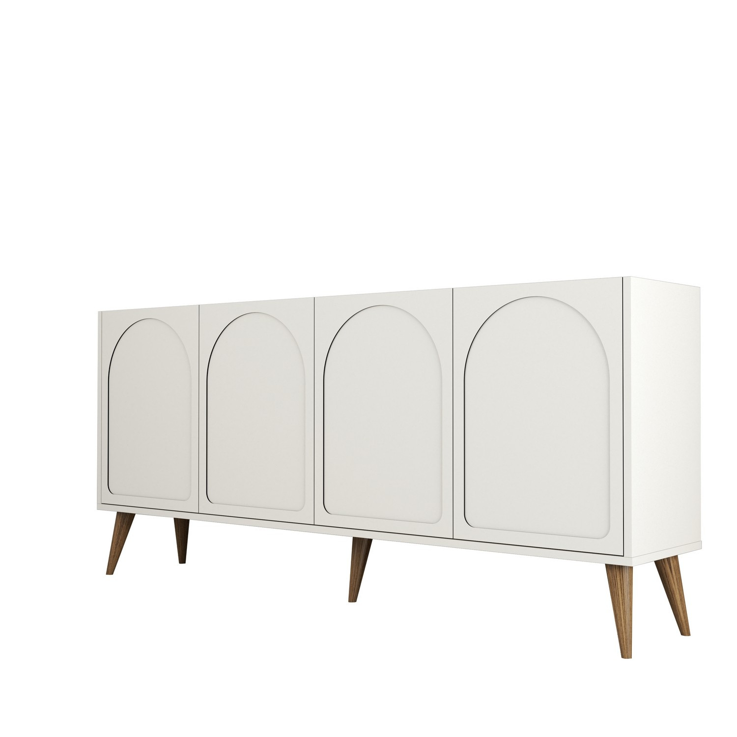 Aparador de madera <<lyon>> - 180 x 35 x 81 cm - color crema
