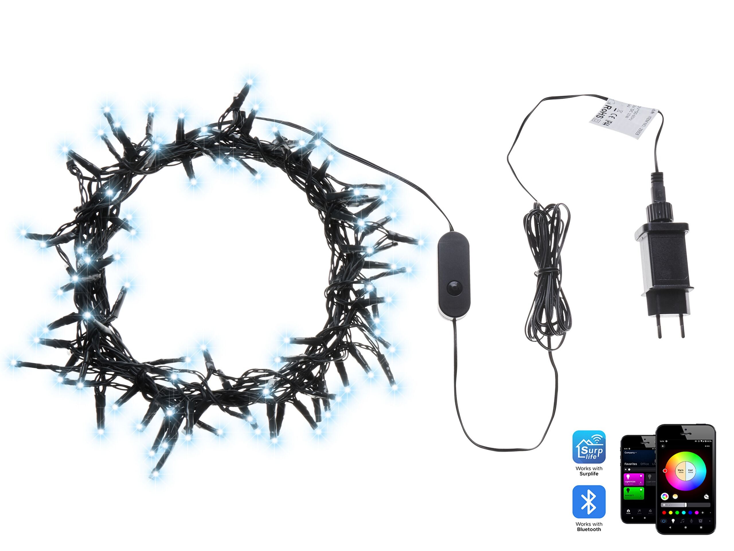 Guirnalda de luces LED inteligente con app igaliku 13.5 m multicolor