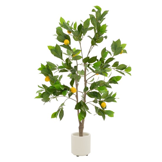 Limonero artificial 130 cm planta en maceta con frutos de limón