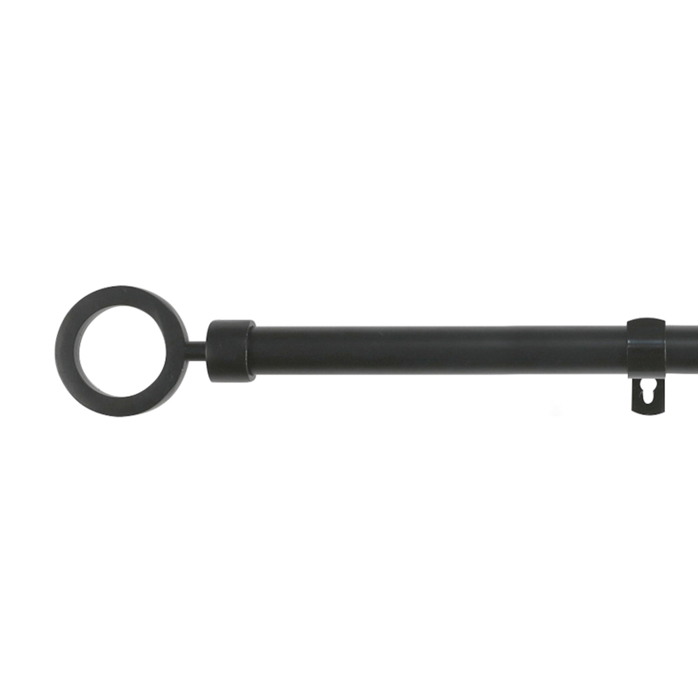 Barra de forja extensible y decorativa (negro, 120-210cm aros)