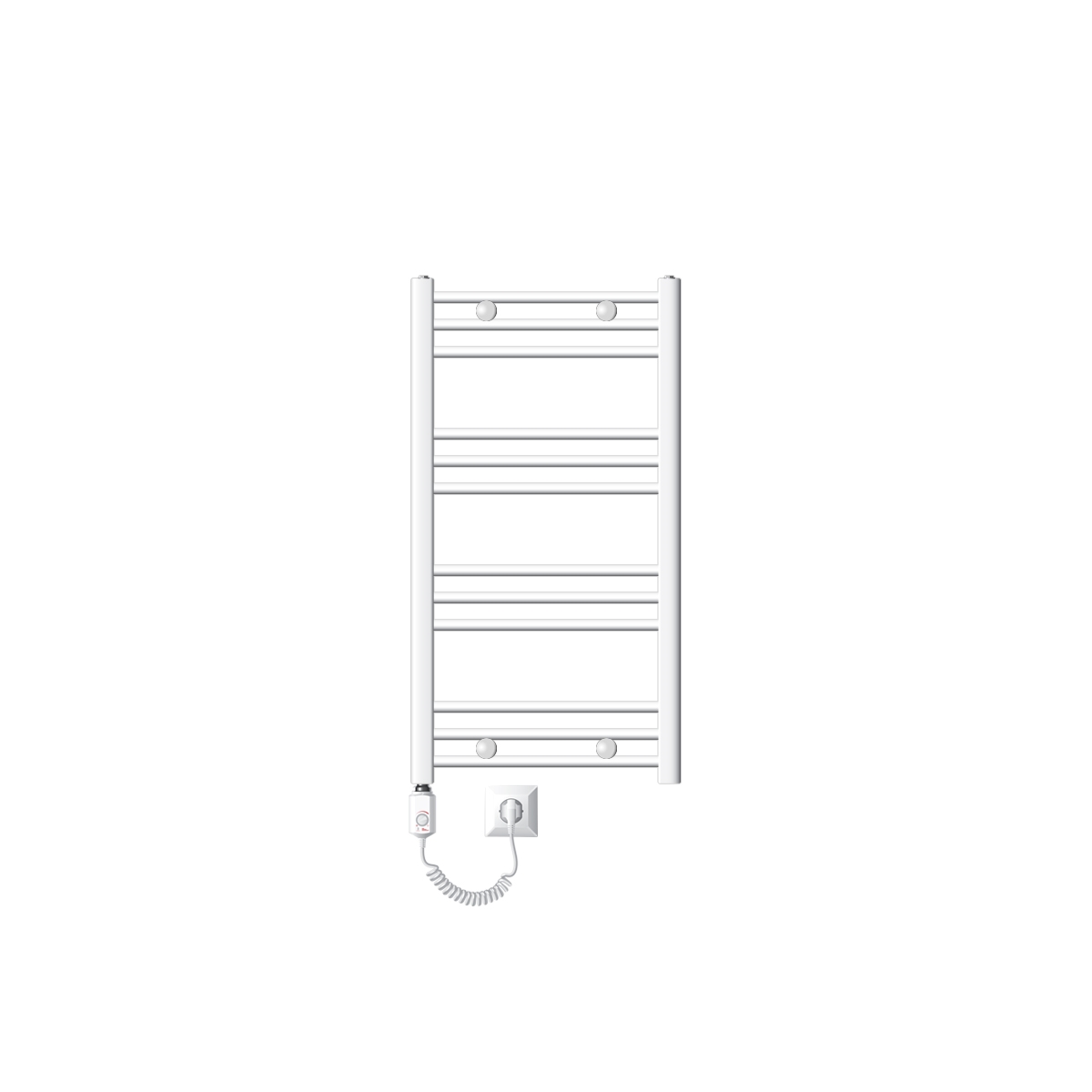 Radiador eléctrico de baño 300w 500x800 mm blanco