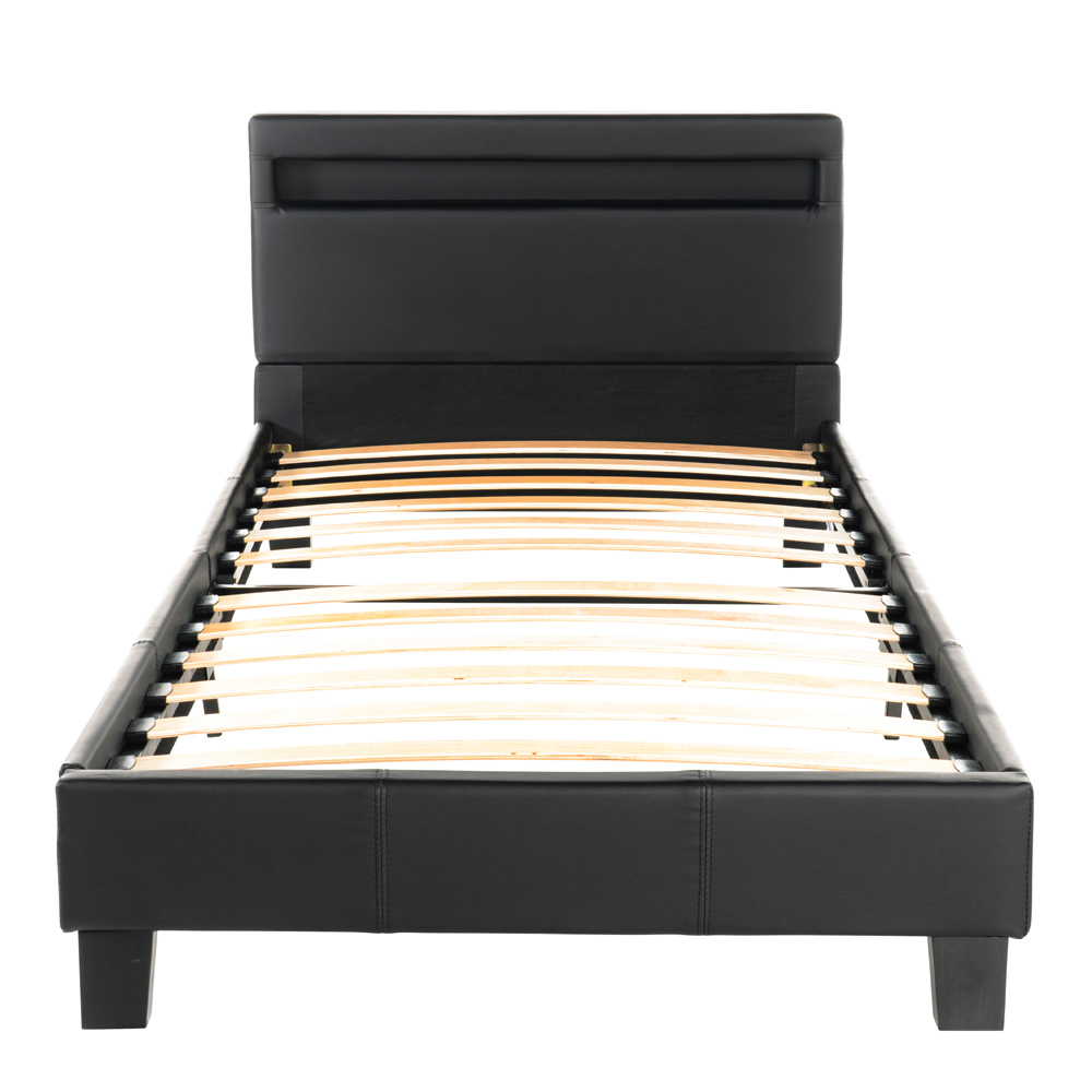 Cama LED astro - 90 x 200 cm negro