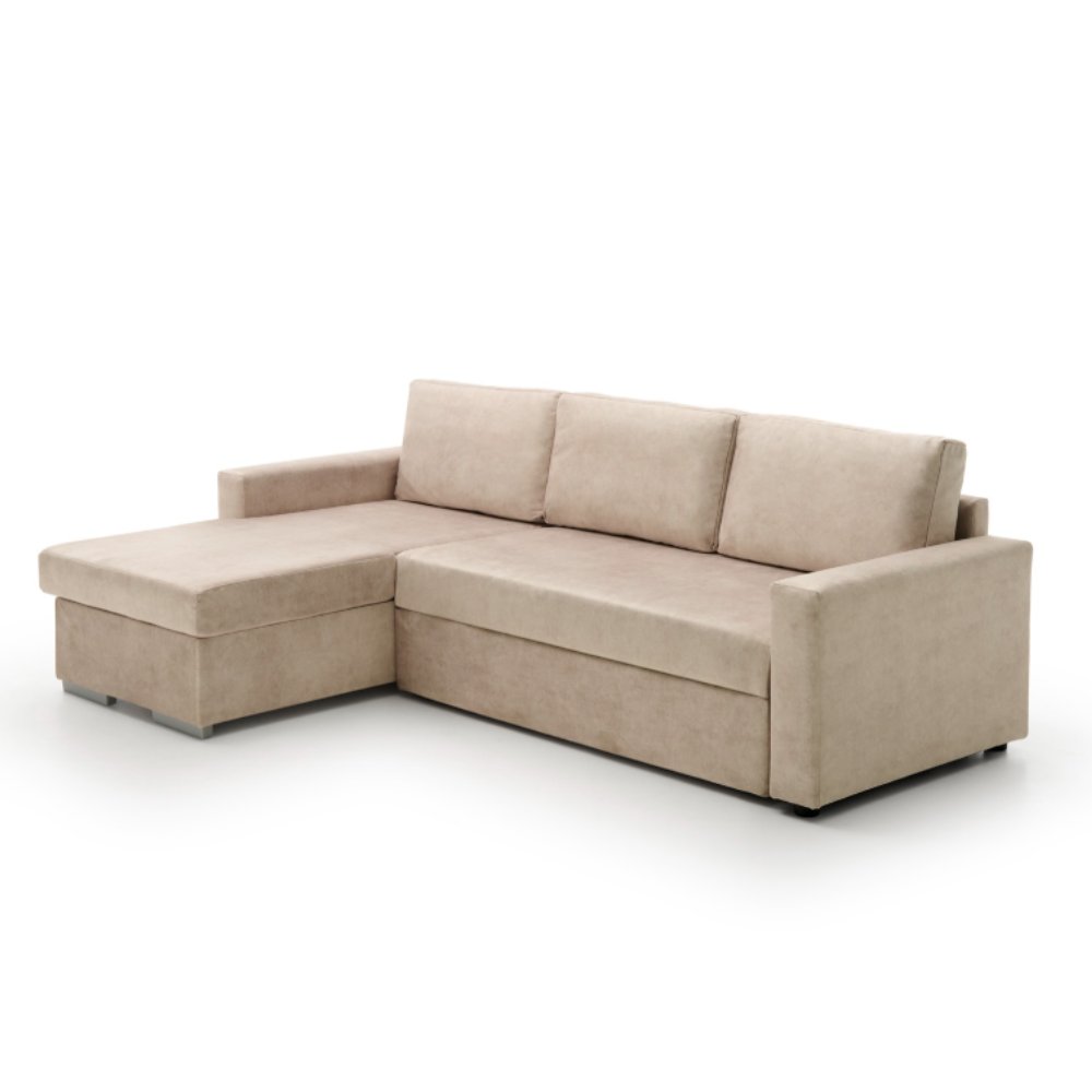 Sofa cama chaise longue isabella low cost beige izquierda