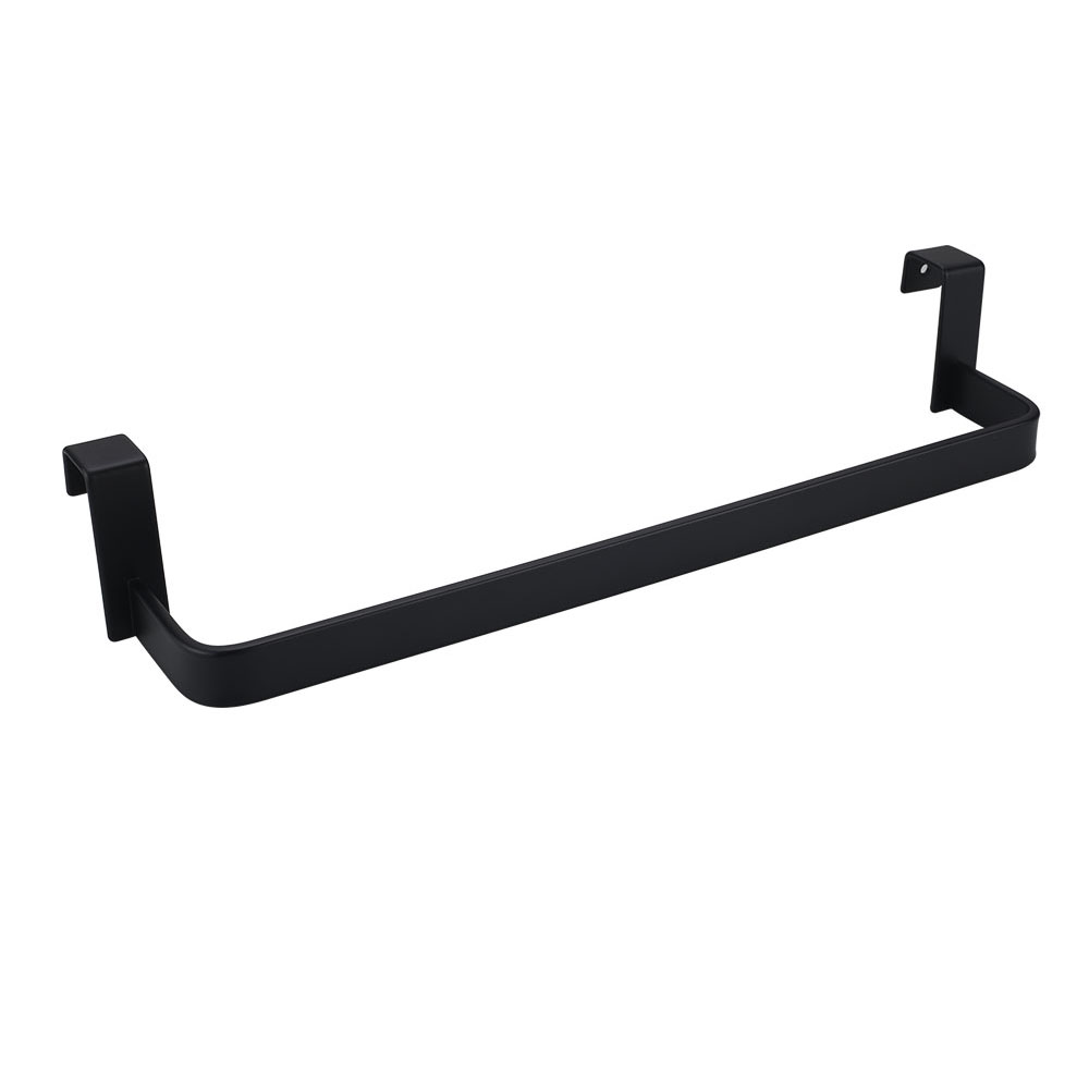 Kibath toallero sin taladros de 29 cm acabado negro mate de acero inox.