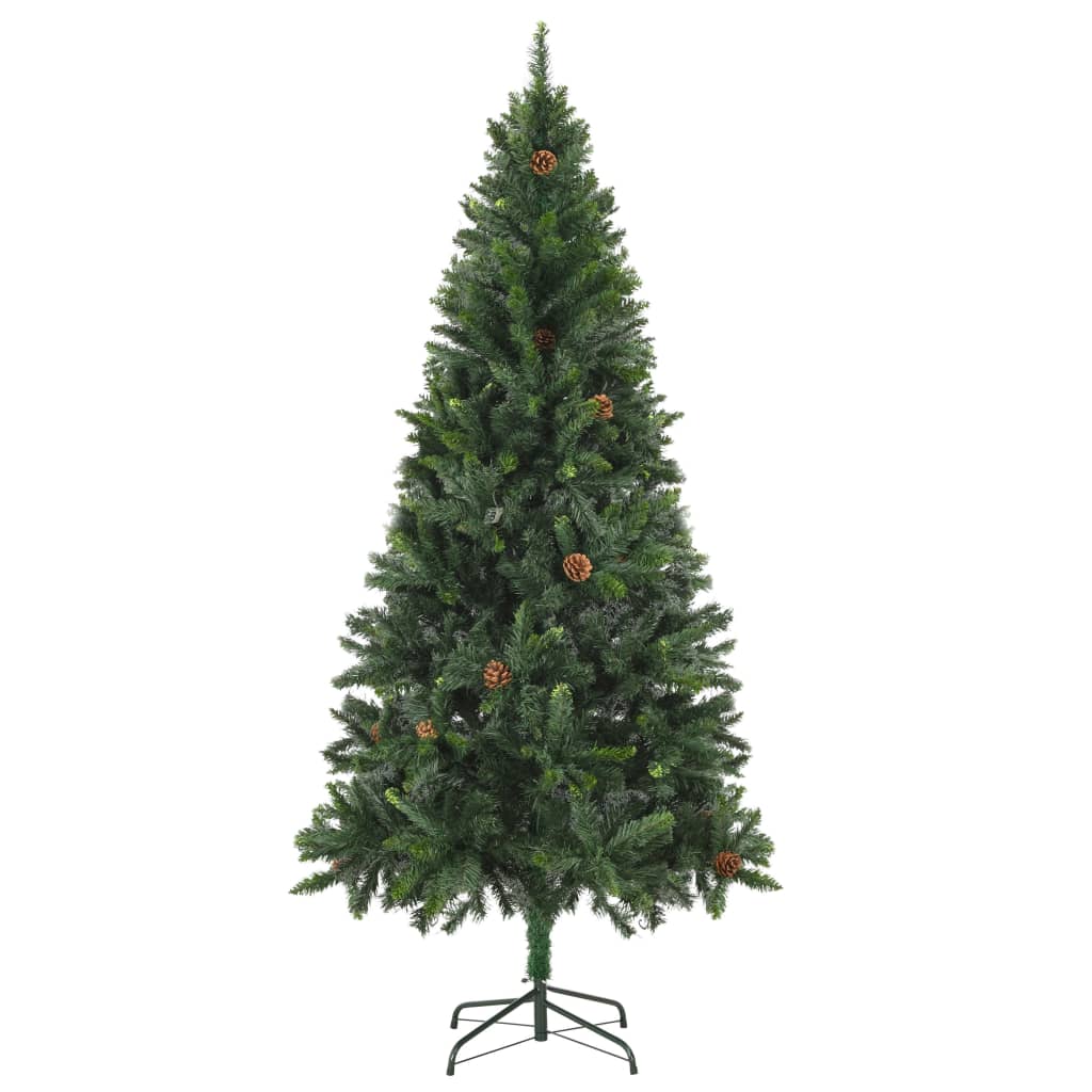 Árbol de navidad artificial con piñas verde 180 cm es4438