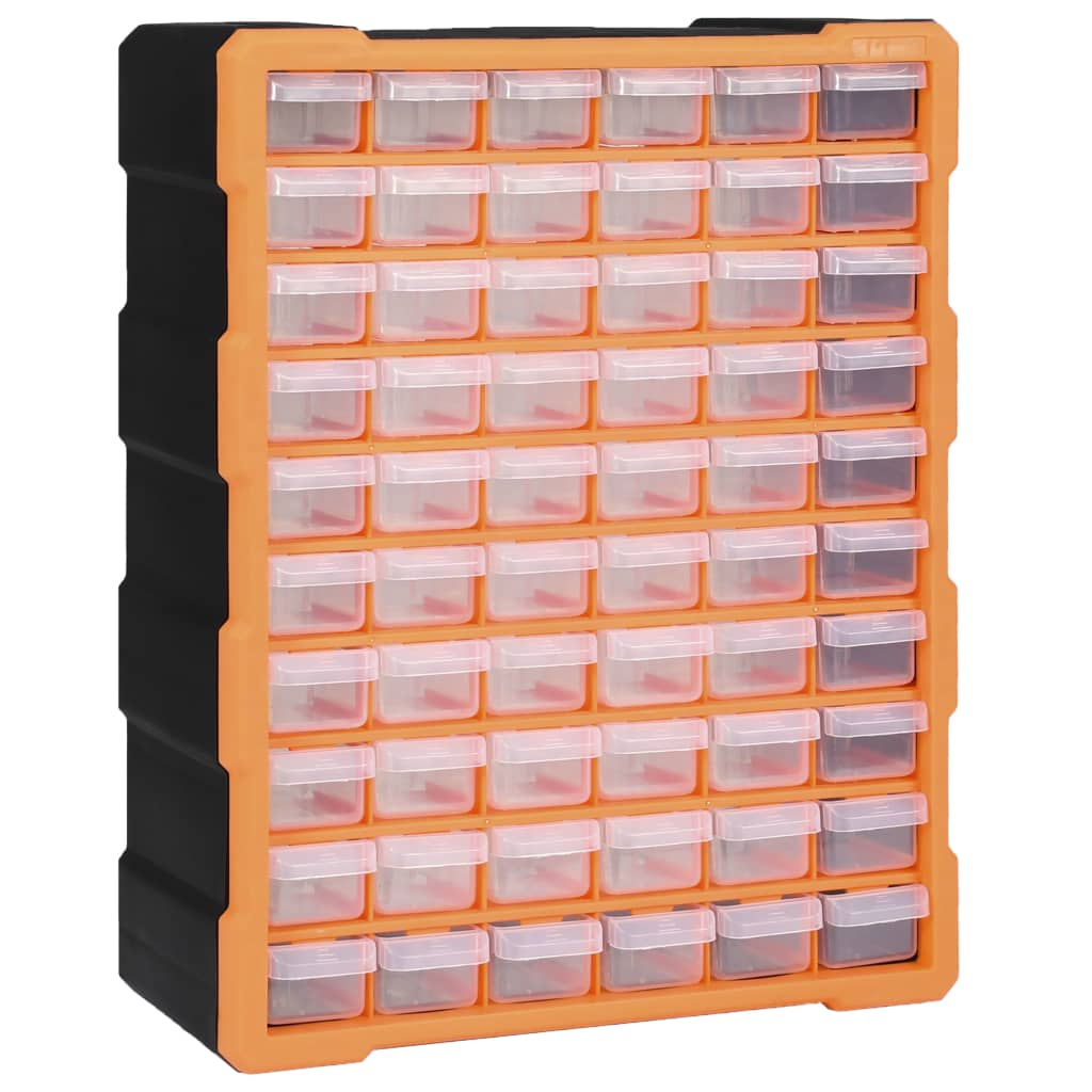 vidaXL organizador multicajones con 60 cajones 38x16x47,5 cm