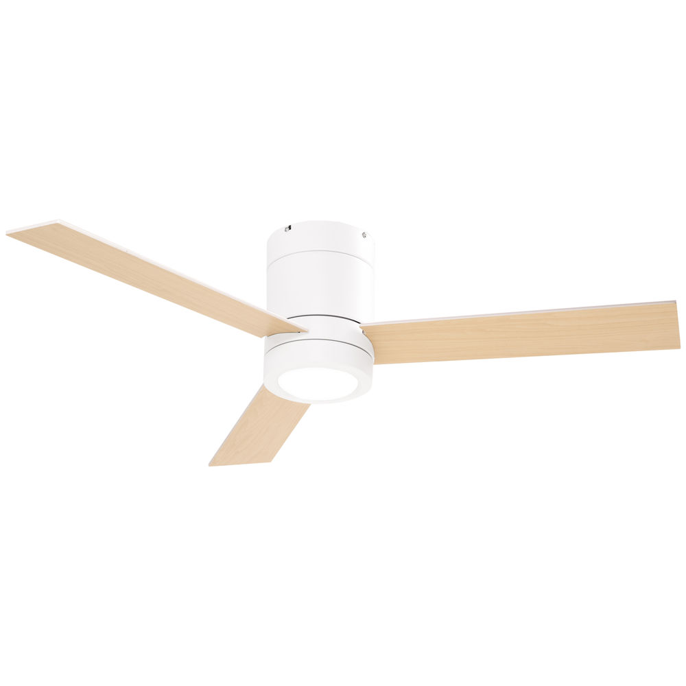 Ventilador de techo 112x112x25 cm metal, mdf, vidrio color blanco Homcom