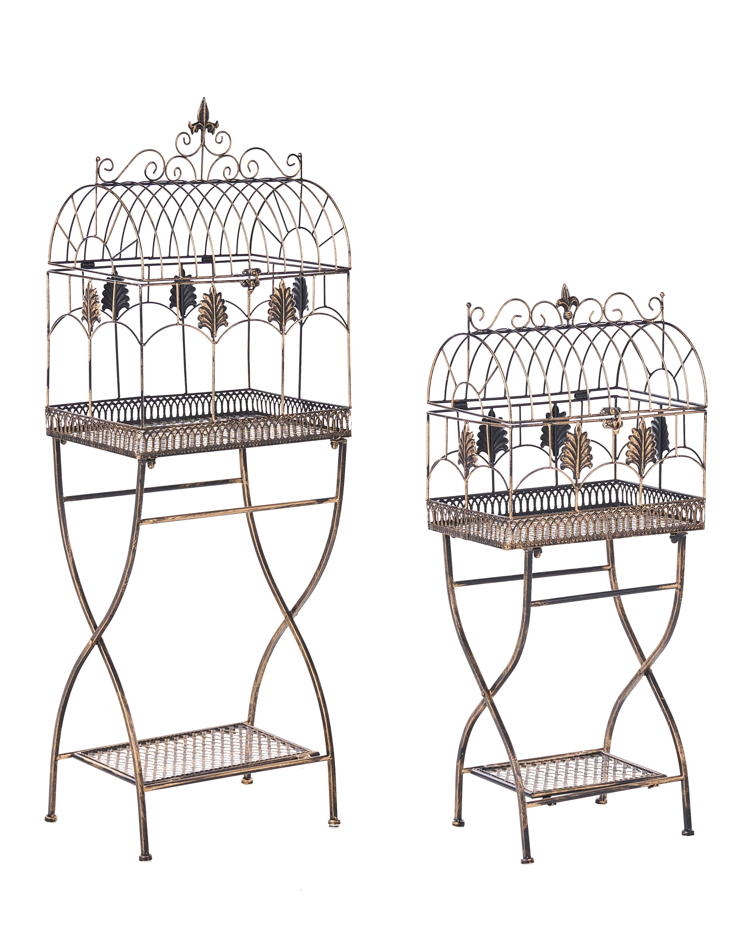 Conjunto de 2 estanterías sicily 43/37 cm 122/90 cm metal negro