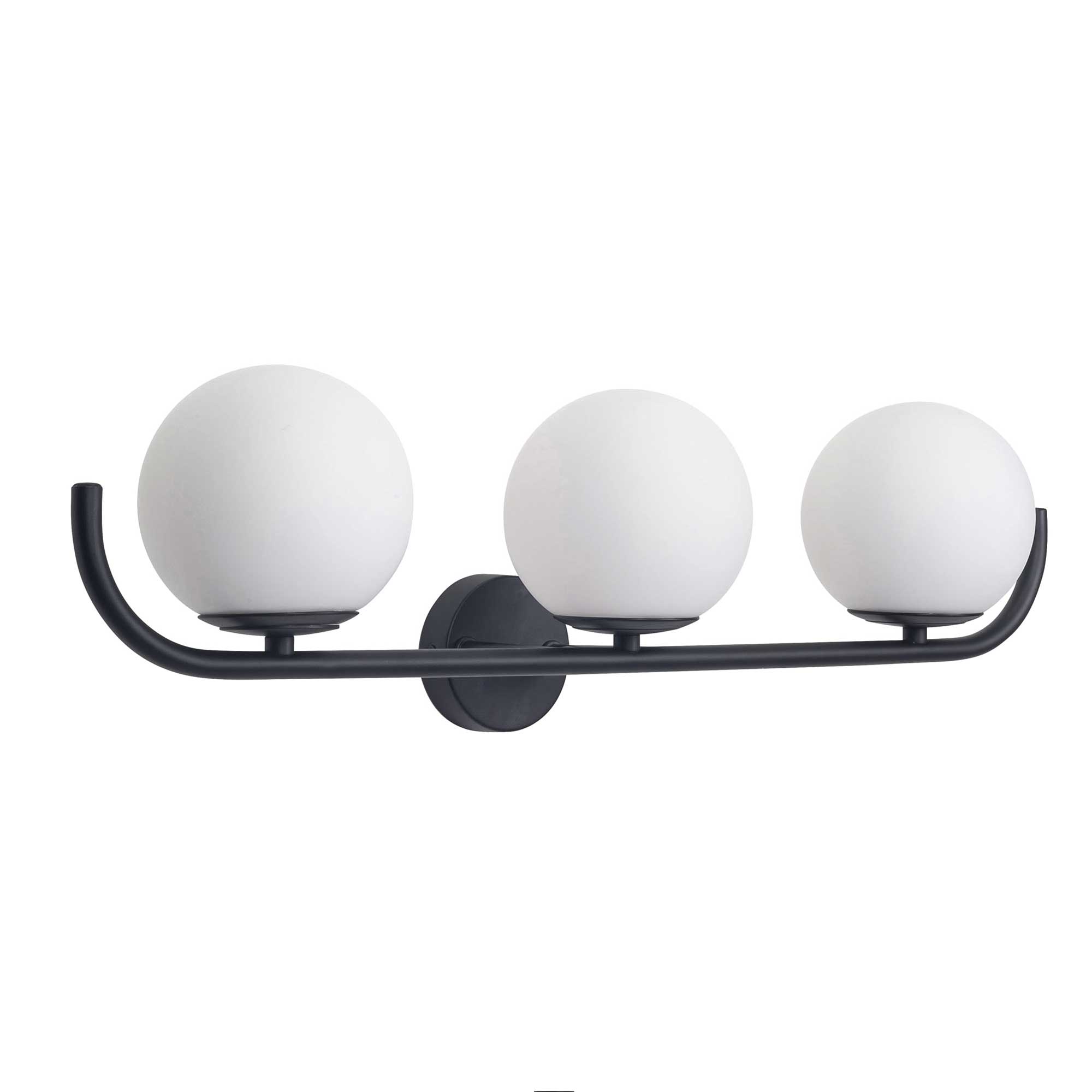 Forlight sfera apliqiue triple esferico para bombilla g9 en color negro
