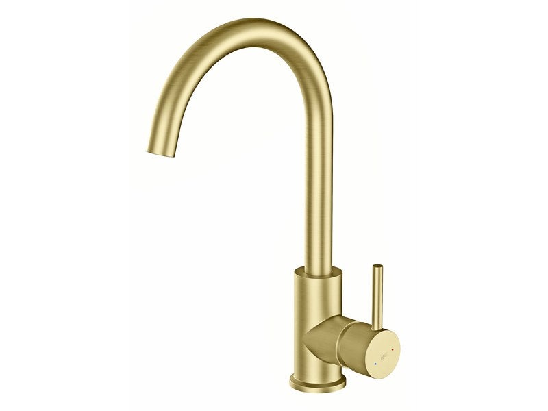 Grifo de cocina monomando dorado essebagno kiwo