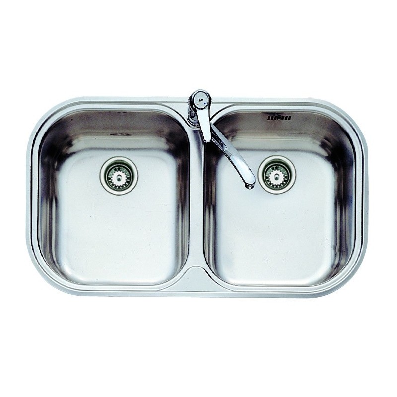 Fregadero teka stylo 2c inox 2 cubetas 170 mm mueble 80