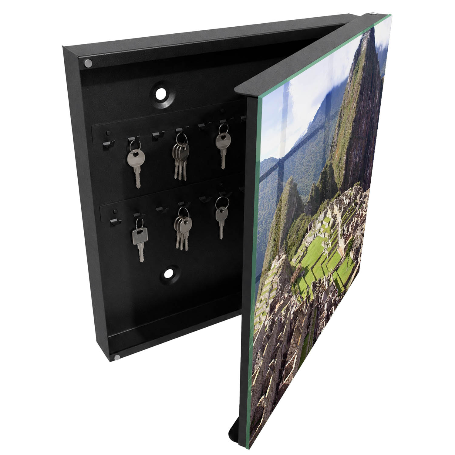 Caja guarda llaves decorativa 30x30x5, apertura derecha tulup