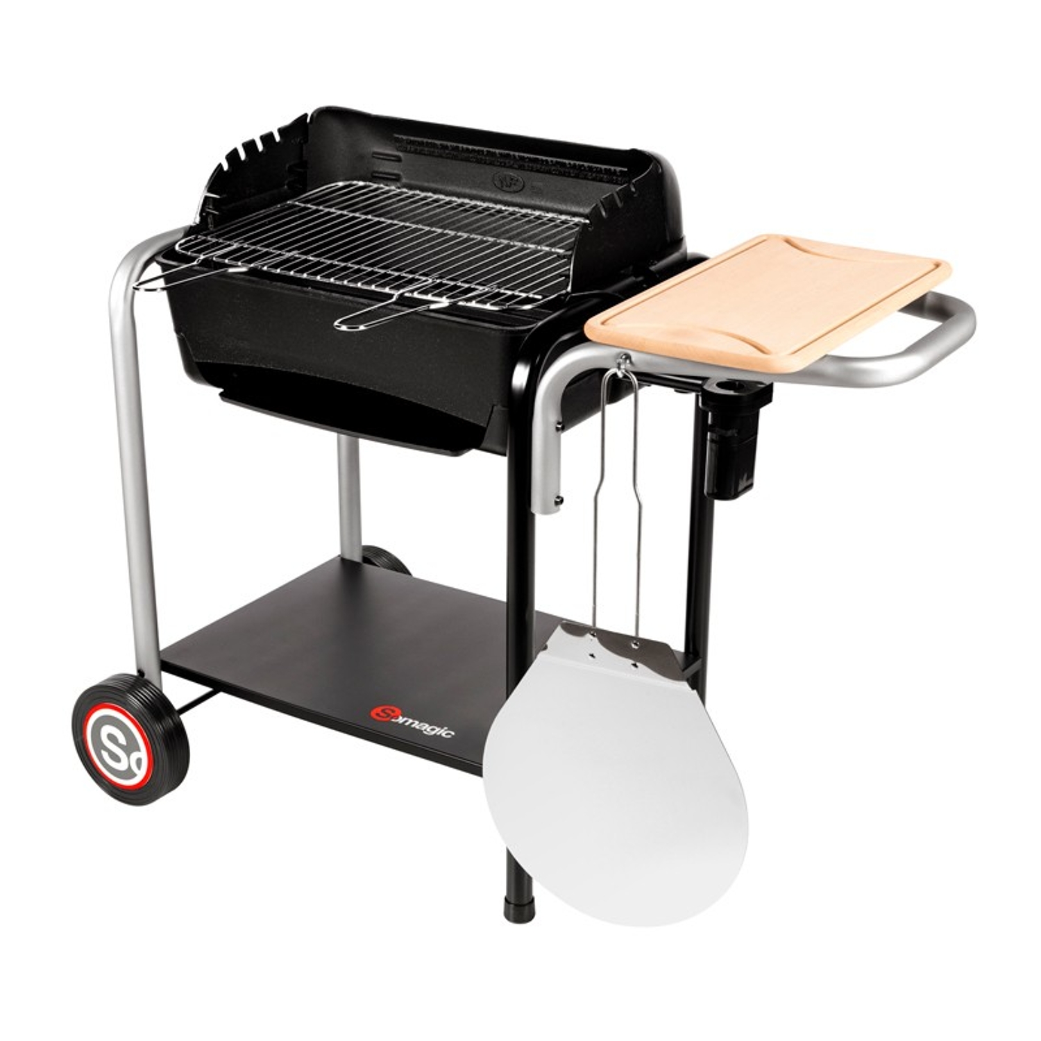 Barbacoa de carbón roma con cocción de pizza