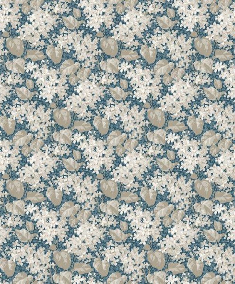 Borastapeter papel pintado flores turquesa y blanco - 53 cm x 10.05 m