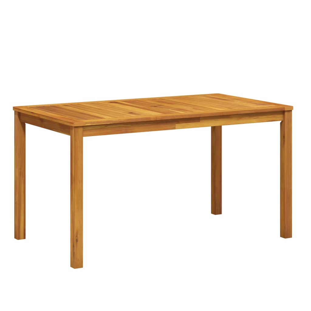 vidaXL mesa de jardín madera maciza de acacia 140x80x74 cm