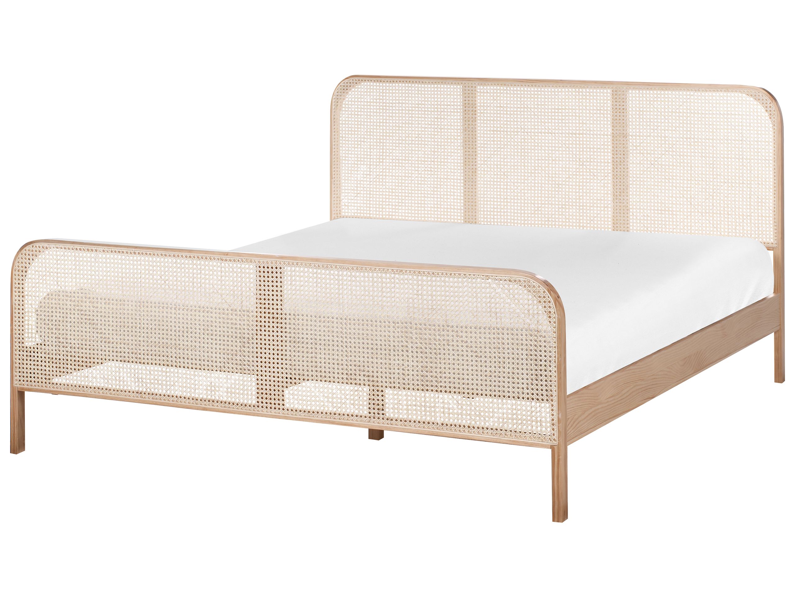 Cama madera de pino gonfaron 180 x 200 cm marrón claro