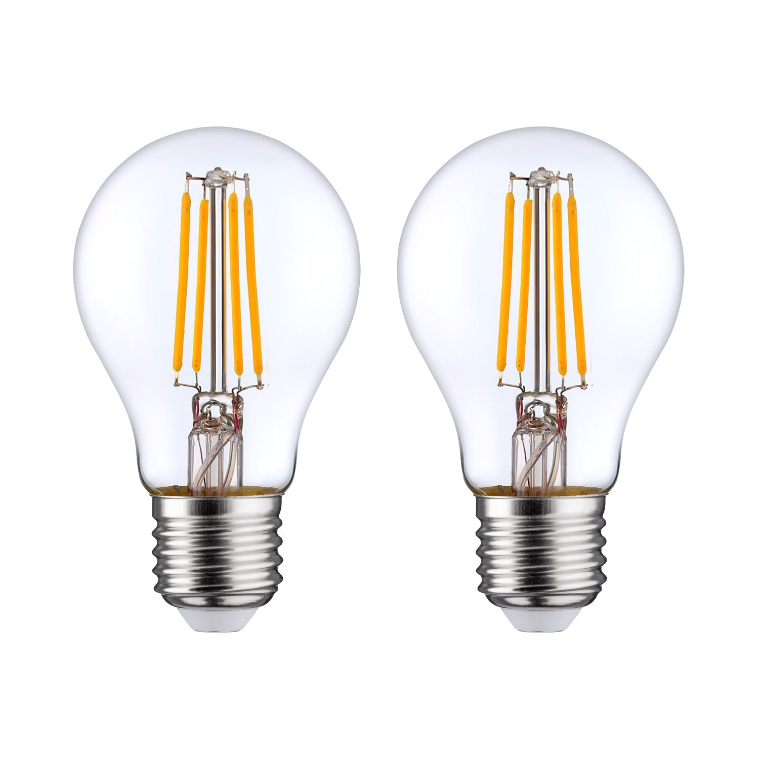 Pack 2 bombillas LED filamento estándar E27 8w equi.60w 806lm 2700k