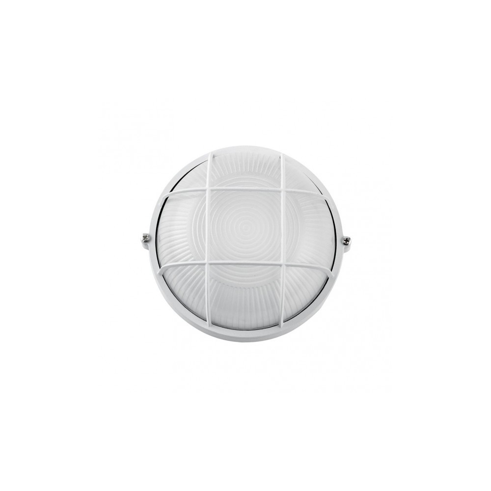 Aplique exterior - apus - aluminio blanco - cristal - ip44