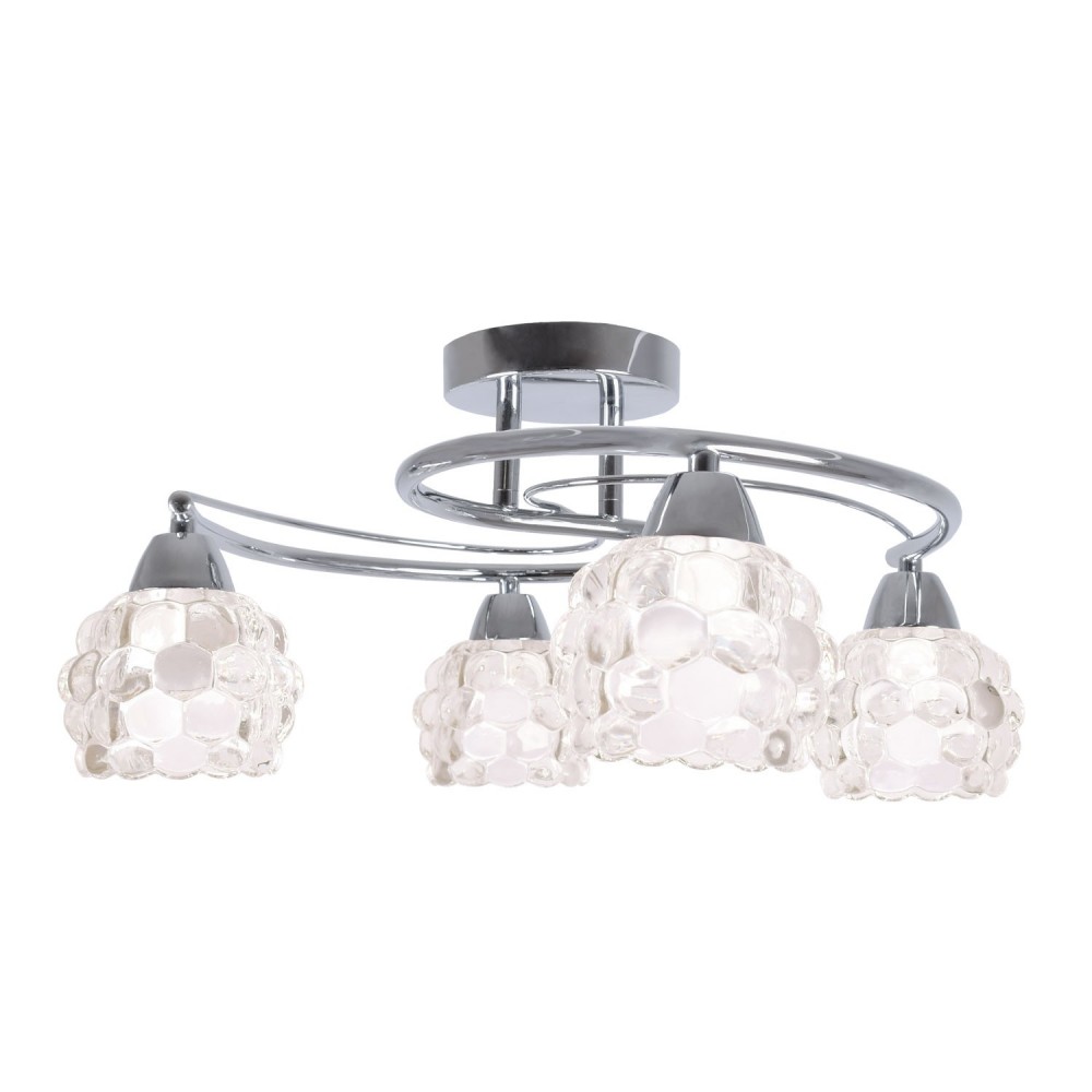 Lampara de techo tulipa glass cromo 50cm