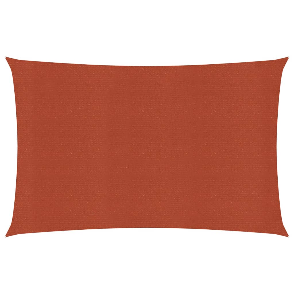 vidaXL toldo de vela hdpe terracota 160 g/m² 2,5x5 m