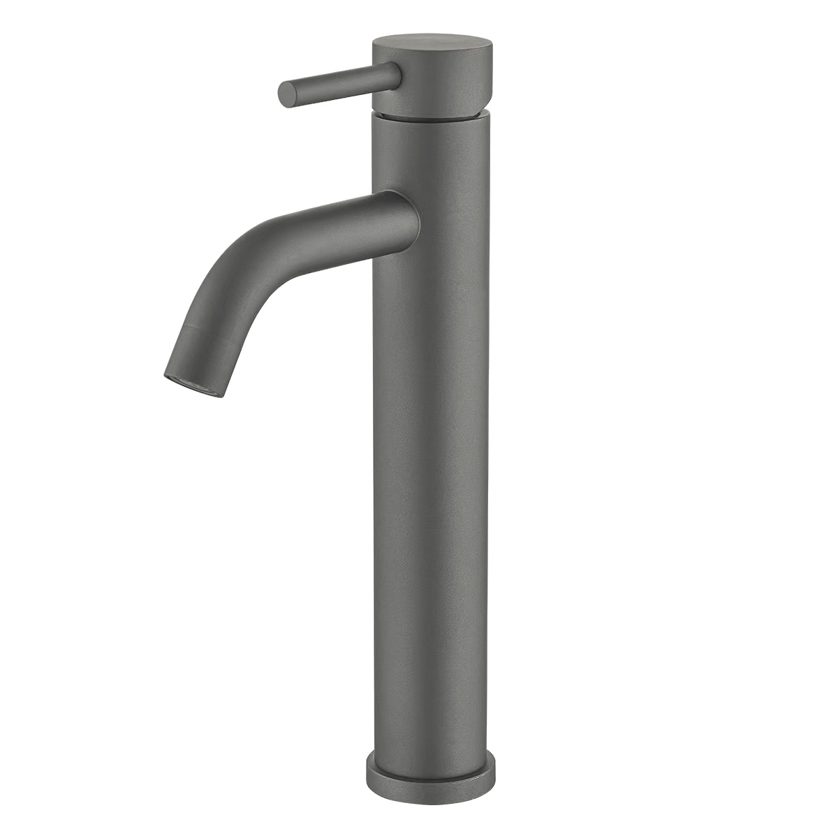 Valaz grifo de lavabo alto para pica monomando redondo gun metal