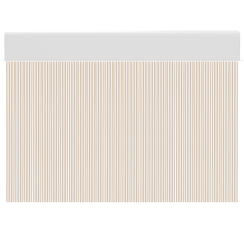 Cortina para puertas de PVC pastel transparente con amarillo / 90 x 210