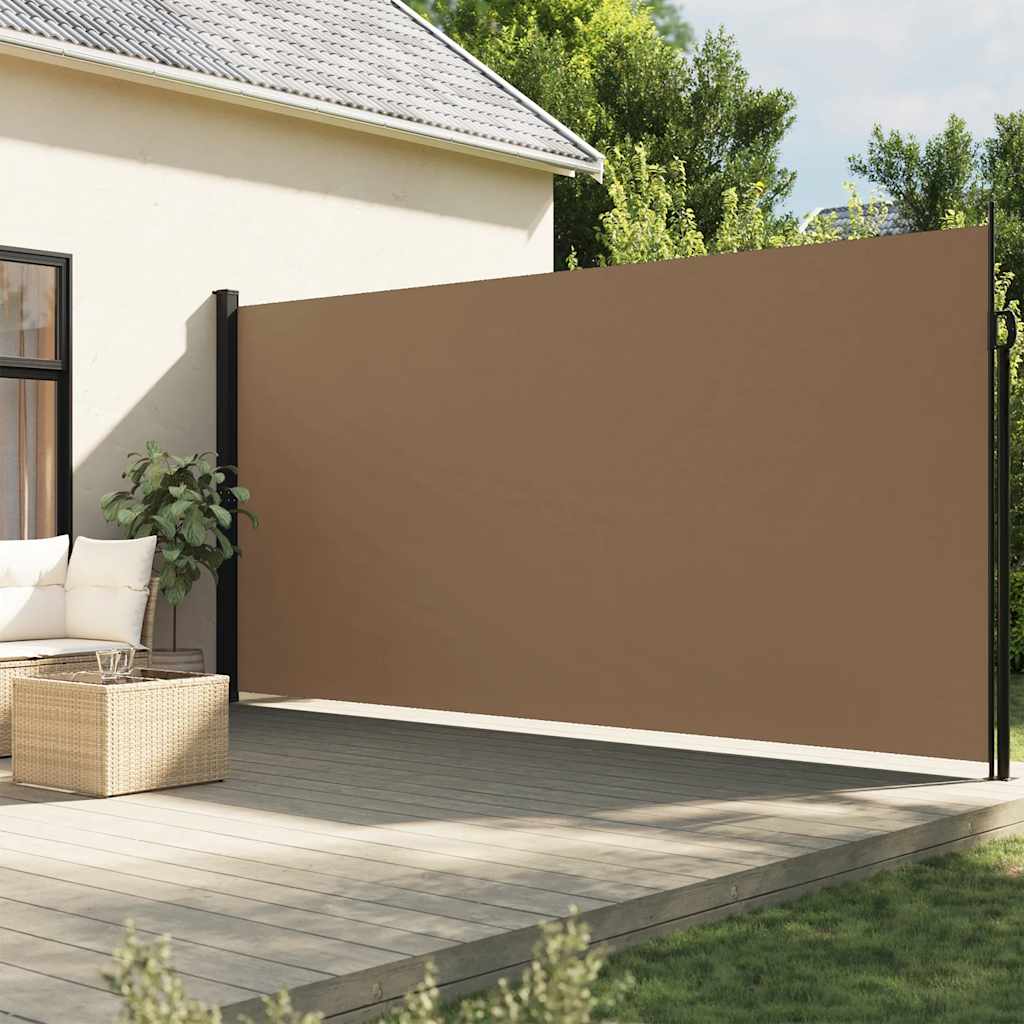 Toldo lateral retráctil gris taupe 200x600 cm ety5195704