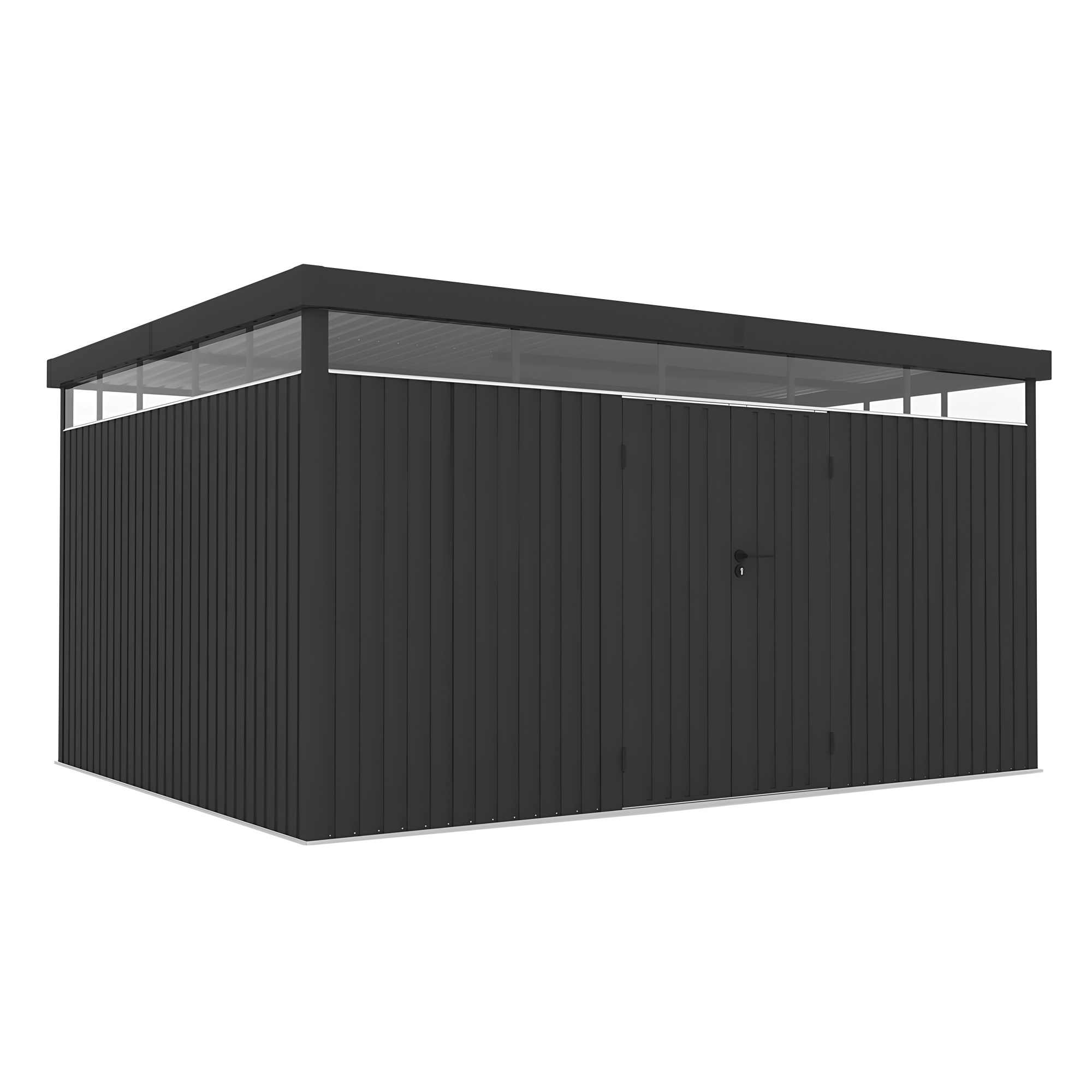 Wasabi – caseta jardín exterior metal 12,07m2 quarz – grosor 0,40mm robusto