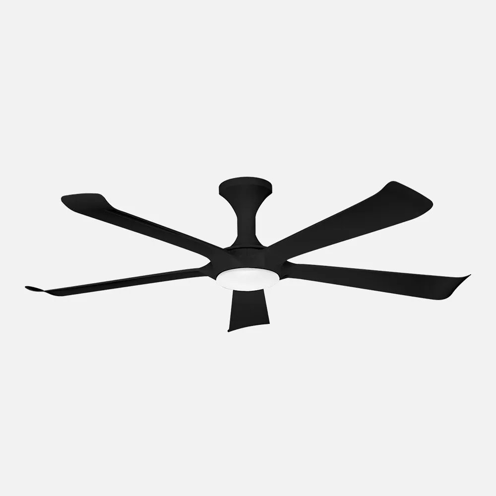 Ventilador dc vinaros 18w negro 5aspas 6vel 144d 2250lm 300045006500kk rem