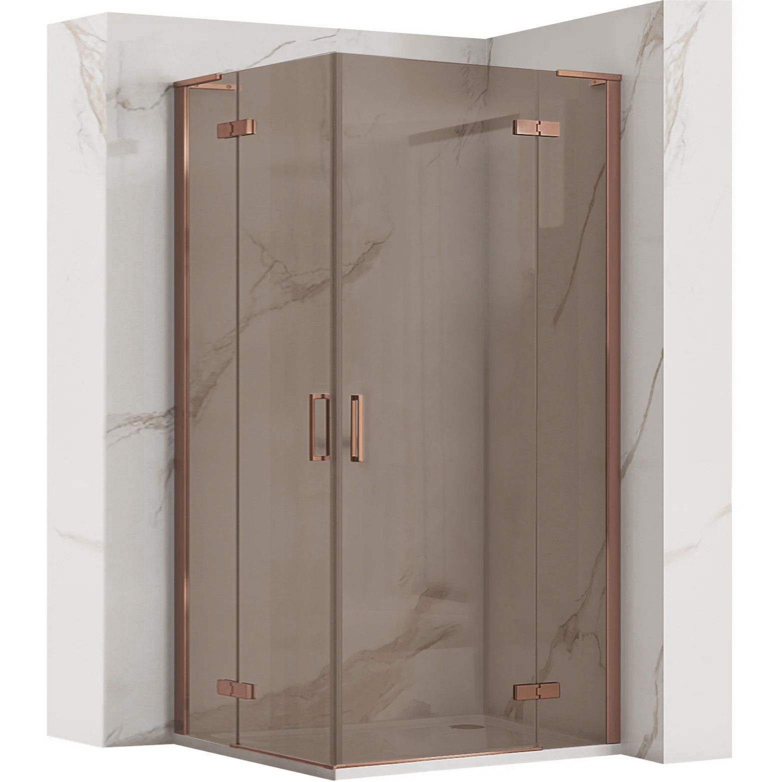 Rea cabina de ducha hugo double 80x80 copper brush, 80x80x200,5 cm