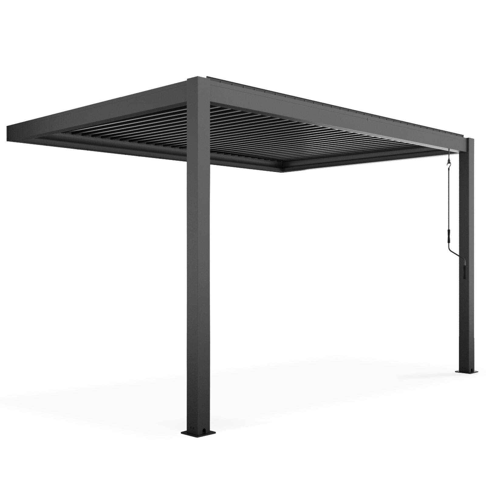 Oviala - toldo bioclimático adosado de aluminio de 3 x 4 x 25 m