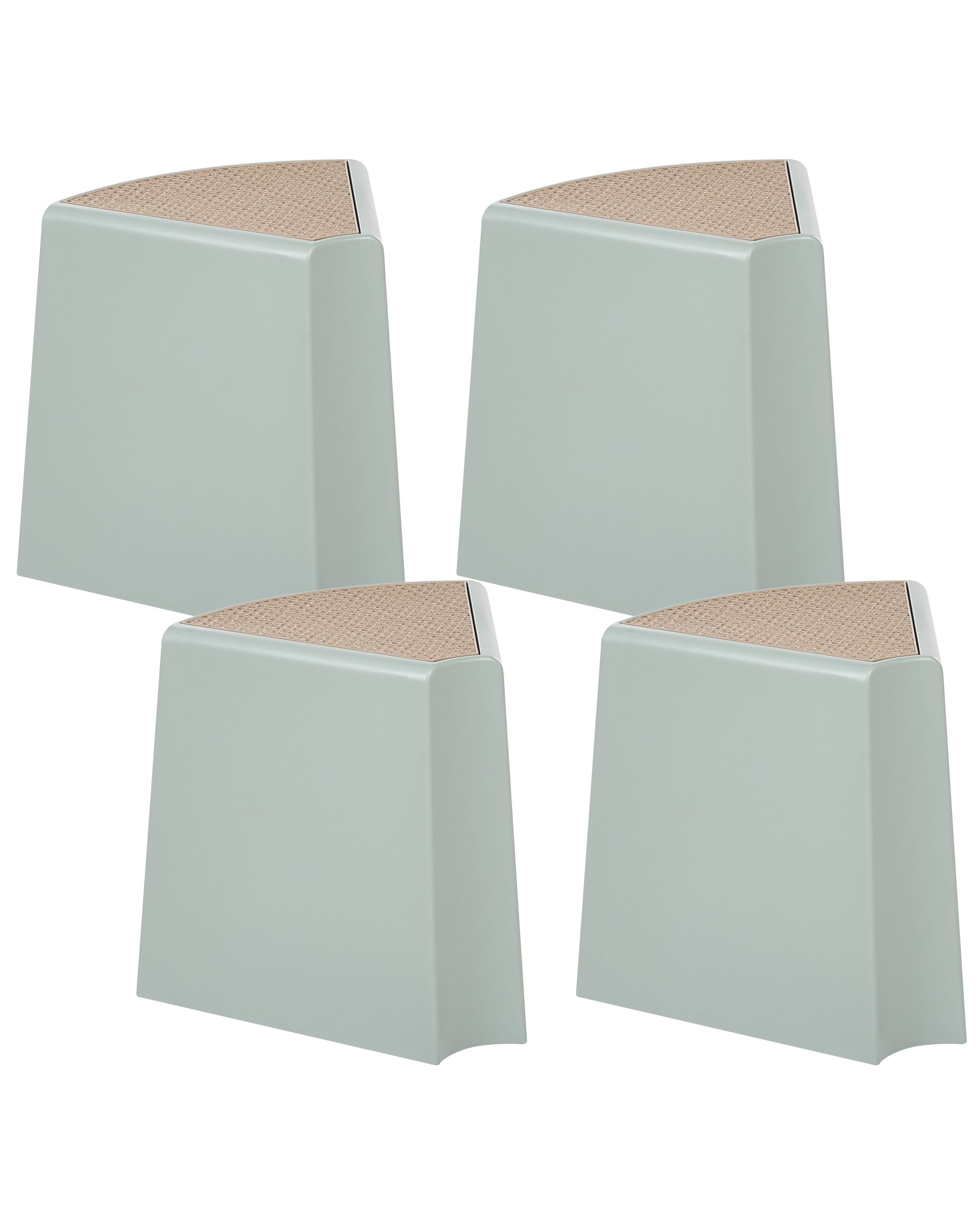 Conjunto de 4 taburetes de jardín evros verde menta
