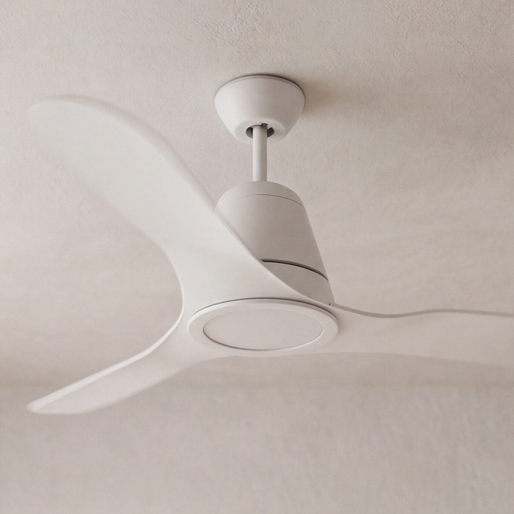 Ventilador TIGA blanco LED, aspas transparentes LEDS-C4