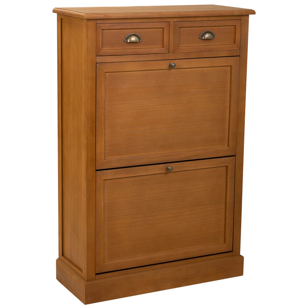 Zapatero de madera marrón 80x33x120.5cm