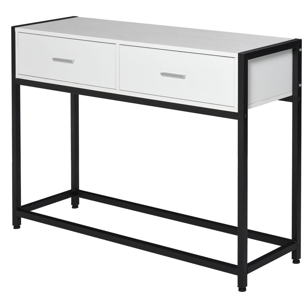 Mesa de consola 120x34x81 cm bicolor Homcom, hogar - muebles de recibidor