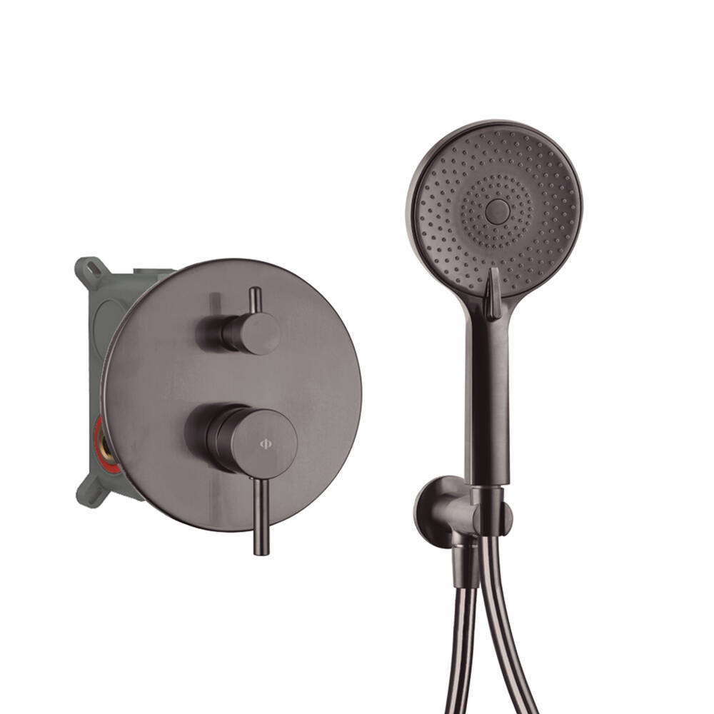 Kit de ducha empotrable sirio monomando titanio - gme